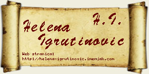 Helena Igrutinović vizit kartica
